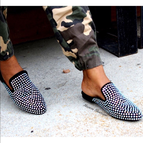 Blinged Mule Back Out Flats - Picture 4 of 4